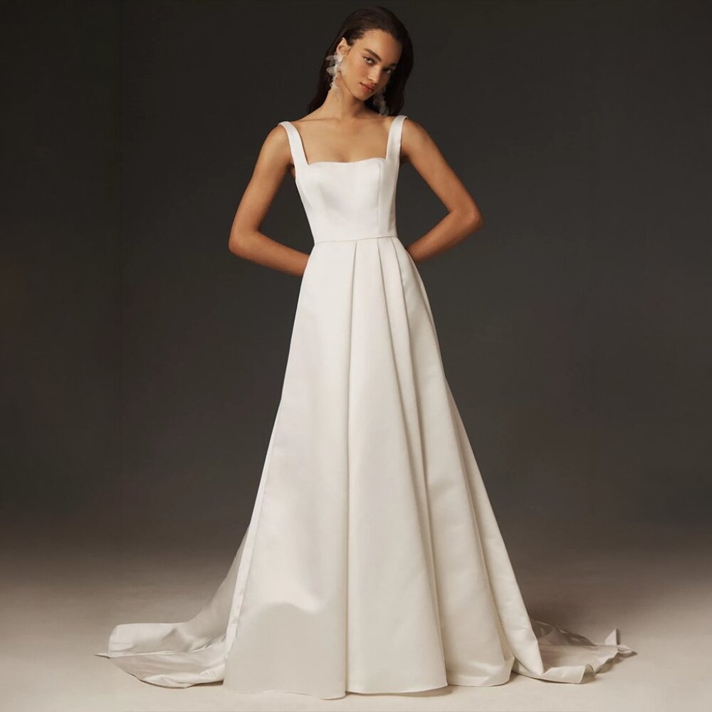 Wtoo, Vivien Square-Neck A-Line Wedding Gown
